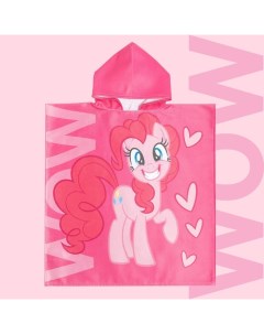 Полотенце пончо детское махровое My Little Pony Пинки Пай 60х120 см 50 хл 50 полиэсте Hasbro