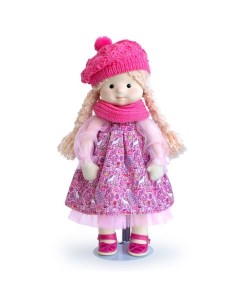 Мягкая кукла Аврора в шапочке и шарфе 38 см Budi basa