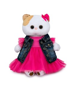 Мягкая игрушка Ли Ли в джинсовом жилете и розовом платье 27 см LK27 110 Budi basa