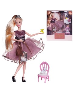 Кукла Королевский прием с диадемой в розовом платье 30 см PT 01638 Abtoys