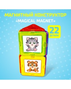 Магнитный конструктор Magical Magnet 22 детали детали матовые Nobrand