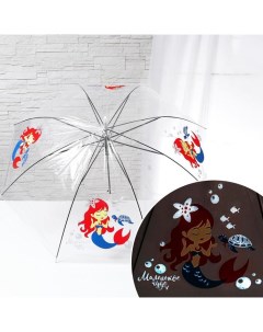 Зонт детский Маленькое чудо п а прозрачный светоотражающий d 90 см Nobrand