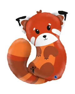 Шар фольгированный 34 фигура Красная панда Grabo