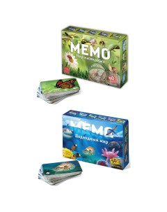 Настольные развивающие игры Мемо для детей Подводный мир Мир насекомых Нескучные игры
