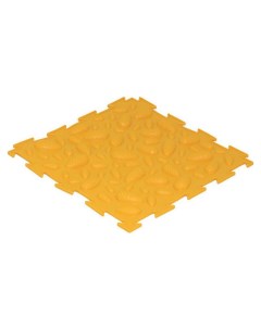 Массажный развивающий коврик пазл Шишки мягкие желтый 1 элемент Ортодон