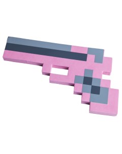 Пистолет игрушечный 8Бит Розовый пиксельный 22см Pixel crew
