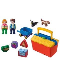 Игровой набор 1 2 3 На рынке из серии Возьми с собой Playmobil