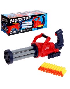 Бластер Monstergun 20 пуль стреляет мягкими пулями игрушка X-force