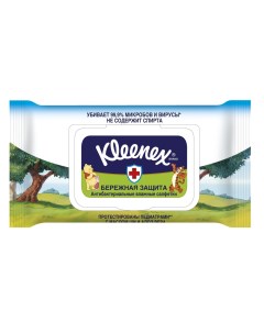 Детские влажные салфетки Disnay антибактериальные 40 шт Kleenex