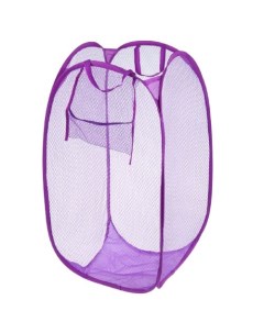 Корзина универсальная складная сетка для белья и игрушек фиолетовый Nobrand