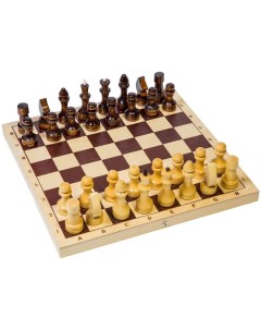 Шахматы обиходные лакированные деревянные Shantou gepai