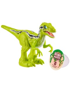 Интерактивный динозавр RoboAlive зеленый Робо раптор и слайм Т19287 Zuru