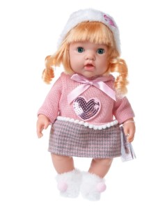 Пупс кукла Baby Ardana в розовом платье с сердечком с аксессуарами 30см WJ C0058 Jiangsu holly everlasting inc.