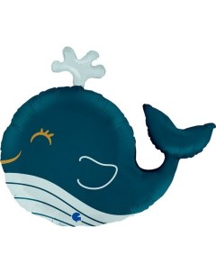 Шар фольгированный 26 фигура Счастливый кит Grabo