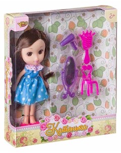 Кукла Катенька с набором аксессуаров Красотка 16 5 см Yako toys