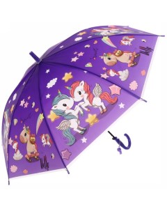 Зонт детский Единорожки 550 6217 1 фиолетовый Д 80см полуавтомат Ultramarine