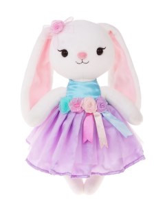Мягкая игрушка Зайка Мишель в платье с цветами 681843 Angel collection
