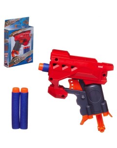 Бластер игрушечный ABtoys МегаБластер игрушечный красный с 3 мягкими пулями Junfa toys