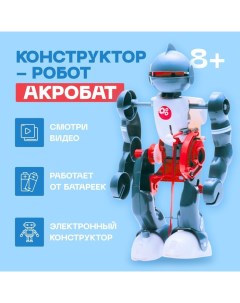 Конструктор робот Акробат ходит работает от батареек Эврики