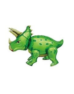 Шар ходячая фигура Динозавр Трицератопс 91 см зеленый Веселая затея