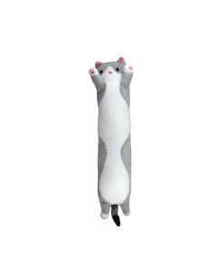 Кот Батон Худой 70 см Мягкая игрушка подушка Длинный Серый обнимашка антистресс кот ба Original toys