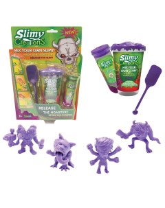 Набор для создания слайма Монстры с игрушкой фиолетовый Slimy