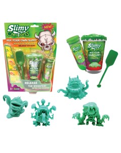 Набор для создания слайма Монстры с игрушкой зеленый Slimy