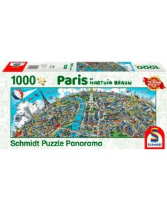 Пазл панорама Хартвиг Браун Панорама города Париж 1000 элементов Schmidt's