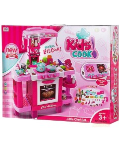 Детская кухня розовая с аксессуарами со световыми и звуковыми эффектами WK D1093 Abtoys