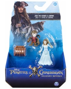 Фигурки Spin Master Пираты Карибского моря Карина с саблей сундук и обезьянка 6035323 Pirates of caribbean