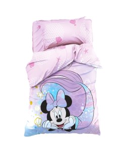 Постельное белье Minnie Mermaid Минни Маус 1 5 спальное Disney