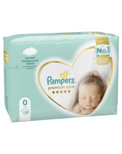 Подгузники для новорожденных Premium Care 0 1 5 2 5 кг 30 шт Pampers