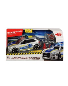 Фрикционная полицейская машинка Audi RS3 15 см свет звук аксессуары Dickie toys