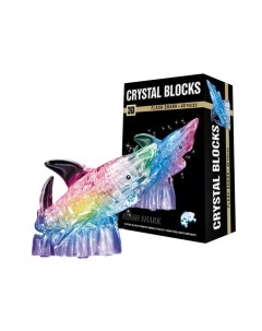 3D пазл кристаллический Акула 40 деталей световые эффекты работает от батареек Nobrand