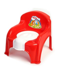 Горшок стульчик с крышкой цвет красный Р00012035 Милих