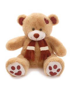 Мягкая игрушка Медведь Тони с шарфом кофейный 90 см Любимая игрушка