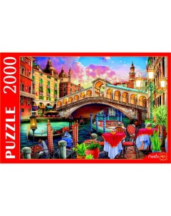 Пазл Венеция Мост Риальто 2000 элементов Рыжий кот
