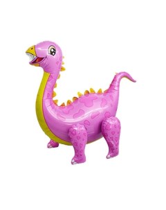 Шар ходячая фигура Динозавр Стегозавр 91 см розовый Веселая затея