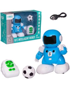 Радиоуправляемый робот Футболист с пультом управления голубой Junfa toys