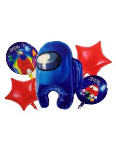 Набор фольгированных воздушных шаров Астронавт синий Magic balloon