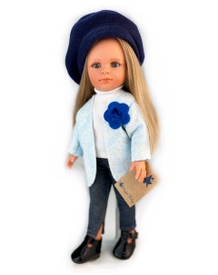 Кукла Нина в голубом жакете брюках и синем берете 33 см 33112 Lamagik