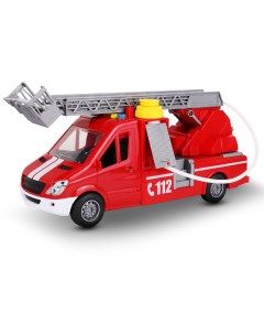 Пожарная машина со звуком и светом инерционный механизм 1 16 арт AB 2127 Kid rocks