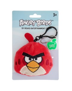 Мягкая игрушка брелок Красная злая птичка Red Bird 7 см красный GT6367 R Angry birds