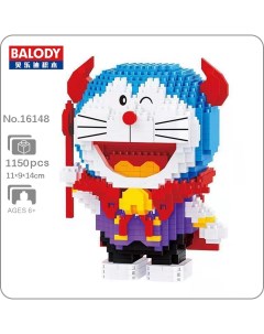 Конструктор 3D из миниблоков Doraemon котик чертик хэллоуин 1150 эл BA16148 Balody
