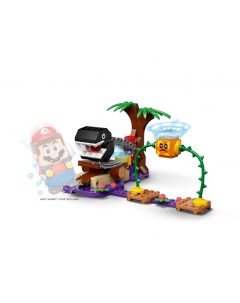 Конструктор Super Mario Дополнительный набор Кусалкин на цепи встреча в джунглях Lego