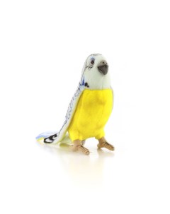 Реалистичная мягкая игрушка Попугай волнистый голубой 15 см Hansa creation