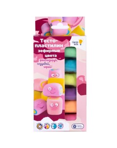 Набор для детской лепки Тесто пластилин Зефирные цвета 6 цветов Genio kids