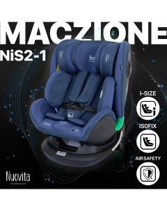 Автокресло Maczione NiS2 1 Isofix группа 0 1 2 3 до 36 кг Blu Синий Nuovita