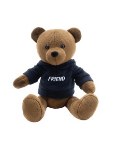 Мягкая игрушка ПримаТойс Медведь Друг 25 см темно коричневый Прима тойс