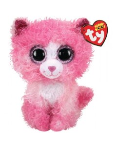 Мягкая игрушка Рейган кошка розовая пушистая 25см 36479 Ty
